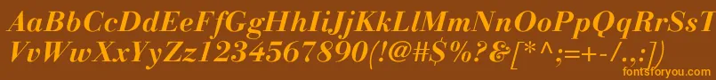 Подробнее о шрифте LinotypegianottenBolditalic Шрифт LinotypegianottenBolditalic – оранжевые шрифты на коричневом фоне