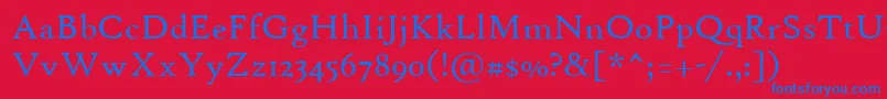 HighTowerText Font – Blue Fonts on Red Background