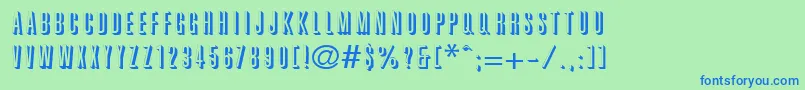 フォントWhiteshadeRegular – 青い文字は緑の背景です。