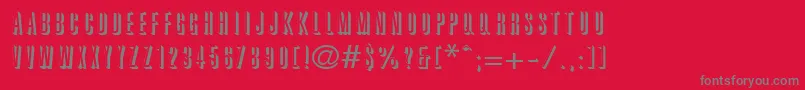 フォントWhiteshadeRegular – 赤い背景に灰色の文字