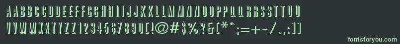 WhiteshadeRegular-fontti – vihreät fontit mustalla taustalla