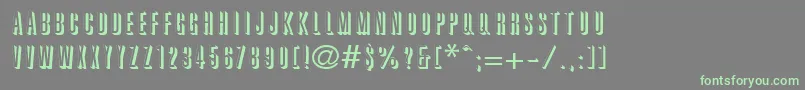 WhiteshadeRegular Font – Green Fonts on Gray Background