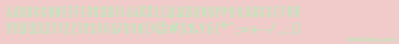 WhiteshadeRegular Font – Green Fonts on Pink Background