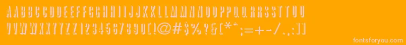 WhiteshadeRegular-Schriftart – Rosa Schriften auf orangefarbenem Hintergrund