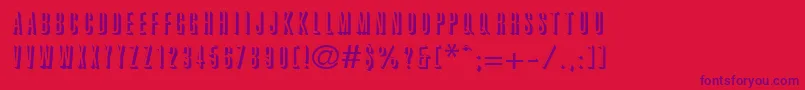 WhiteshadeRegular Font – Purple Fonts on Red Background