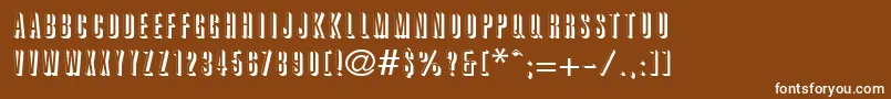 WhiteshadeRegular Font – White Fonts on Brown Background