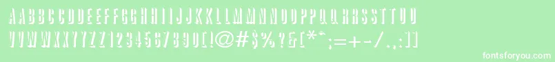 WhiteshadeRegular Font – White Fonts on Green Background