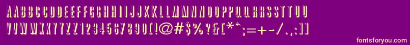 WhiteshadeRegular Font – Yellow Fonts on Purple Background