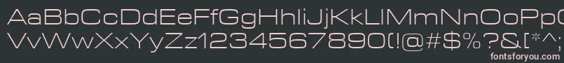 EurostileNextLtComLightExtended Font – Pink Fonts on Black Background