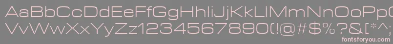 EurostileNextLtComLightExtended Font – Pink Fonts on Gray Background