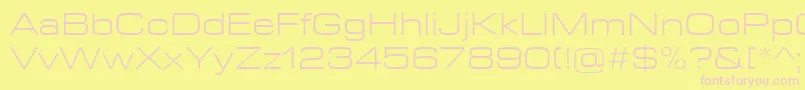fuente EurostileNextLtComLightExtended – Fuentes Rosadas Sobre Fondo Amarillo