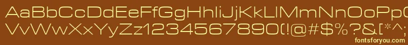 More about EurostileNextLtComLightExtended Font EurostileNextLtComLightExtended Font – Yellow Fonts on Brown Background