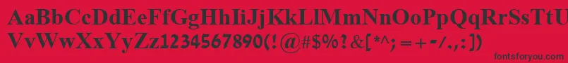 DavidBold Font – Black Fonts on Red Background