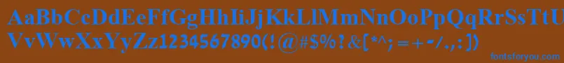 フォントDavidBold – 茶色の背景に青い文字