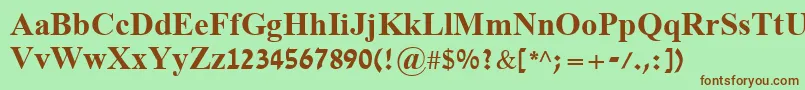 DavidBold Font – Brown Fonts on Green Background