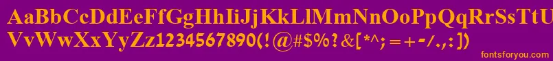 DavidBold Font – Orange Fonts on Purple Background
