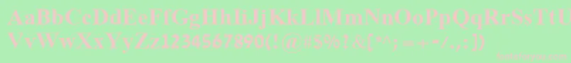 DavidBold Font – Pink Fonts on Green Background