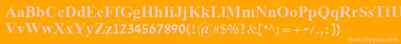 DavidBold Font – Pink Fonts on Orange Background