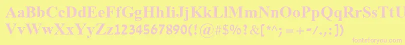 DavidBold Font – Pink Fonts on Yellow Background