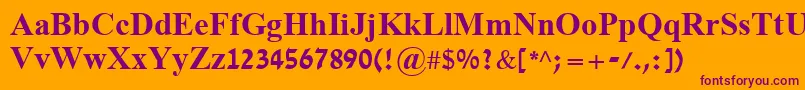 DavidBold Font – Purple Fonts on Orange Background