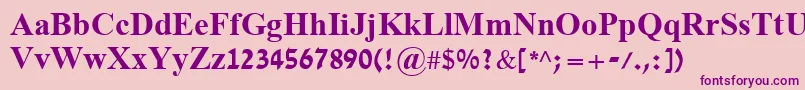 DavidBold Font – Purple Fonts on Pink Background