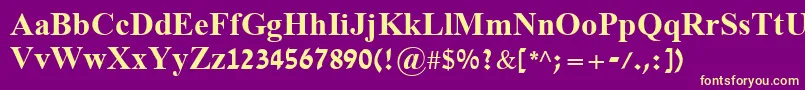 DavidBold Font – Yellow Fonts on Purple Background