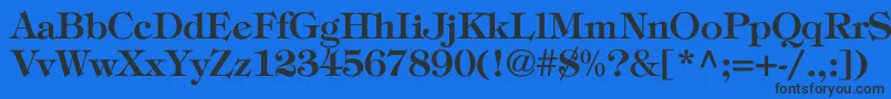 ToriBold-Schriftart – Schwarze Schriften auf blauem Hintergrund