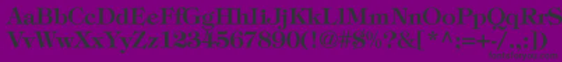 ToriBold-Schriftart – Schwarze Schriften auf violettem Hintergrund