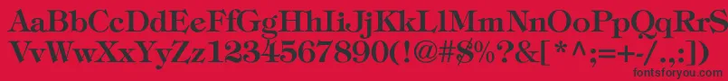 フォントToriBold – 赤い背景に黒い文字