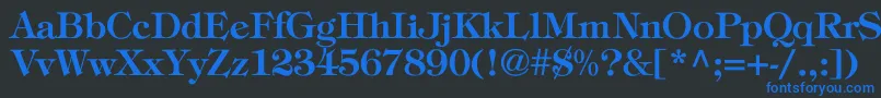 ToriBold Font – Blue Fonts on Black Background