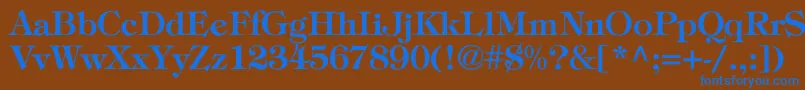 ToriBold Font – Blue Fonts on Brown Background