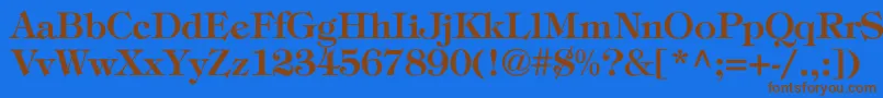 ToriBold Font – Brown Fonts on Blue Background