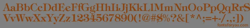 ToriBold Font – Brown Fonts on Gray Background