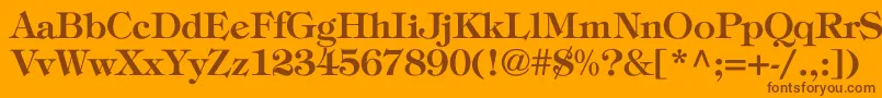 ToriBold Font – Brown Fonts on Orange Background