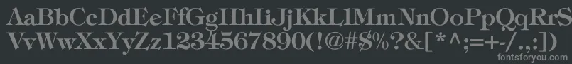 フォントToriBold – 黒い背景に灰色の文字