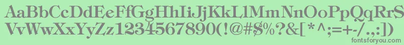 ToriBold Font – Gray Fonts on Green Background
