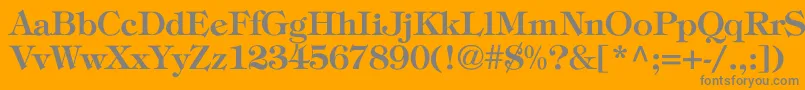 ToriBold Font – Gray Fonts on Orange Background