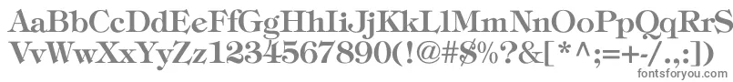 フォントToriBold – 白い背景に灰色の文字