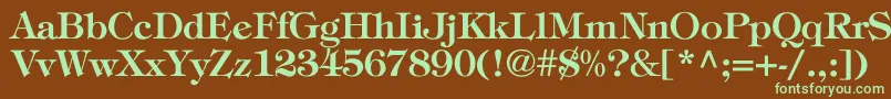 ToriBold Font – Green Fonts on Brown Background