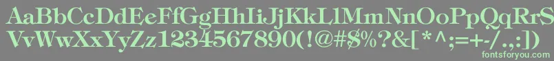 ToriBold Font – Green Fonts on Gray Background