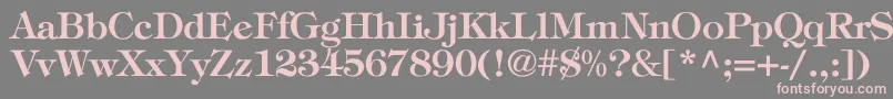 ToriBold Font – Pink Fonts on Gray Background