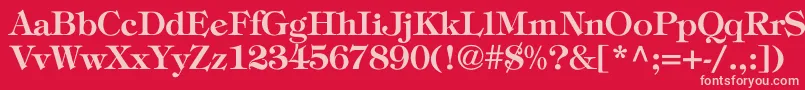 ToriBold Font – Pink Fonts on Red Background