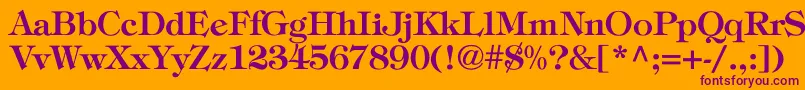 ToriBold Font – Purple Fonts on Orange Background