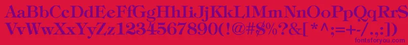 ToriBold Font – Purple Fonts on Red Background