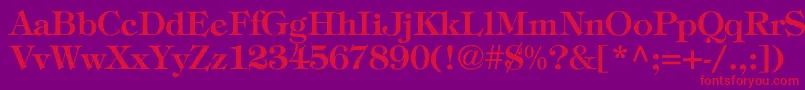 フォントToriBold – 紫の背景に赤い文字