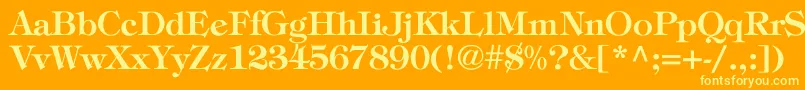 ToriBold Font – Yellow Fonts on Orange Background