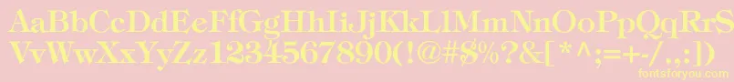 Police ToriBold – polices jaunes sur fond rose