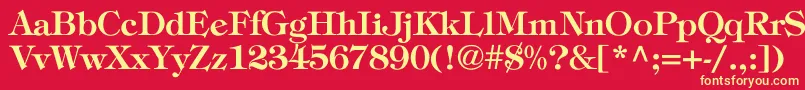 ToriBold Font – Yellow Fonts on Red Background