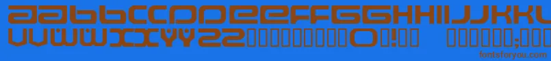 Raveflire Font – Brown Fonts on Blue Background