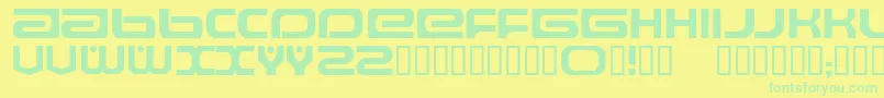 Raveflire Font – Green Fonts on Yellow Background